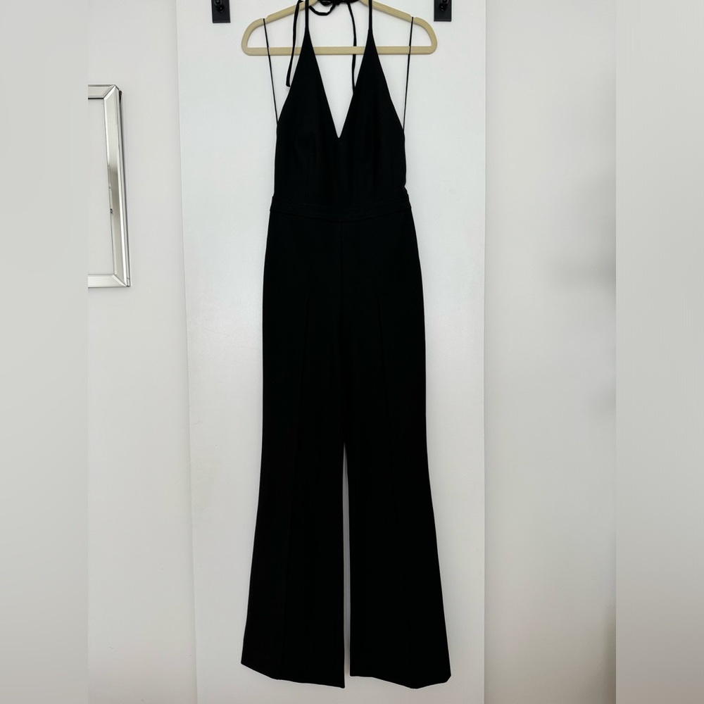Elizabeth and James black halter neck open back jumpsuit